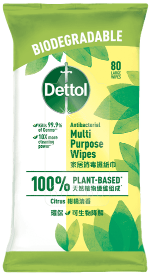Dettol Biodegradable Antibacterial Multipurpose Wipes - Citrus