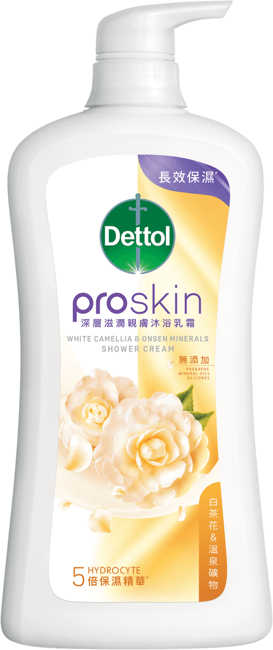 Dettol ProSkin White Camellia and Onsen Minerals Shower Cream
