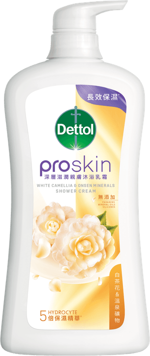 Dettol ProSkin White Camellia and Onsen Minerals Shower Cream
